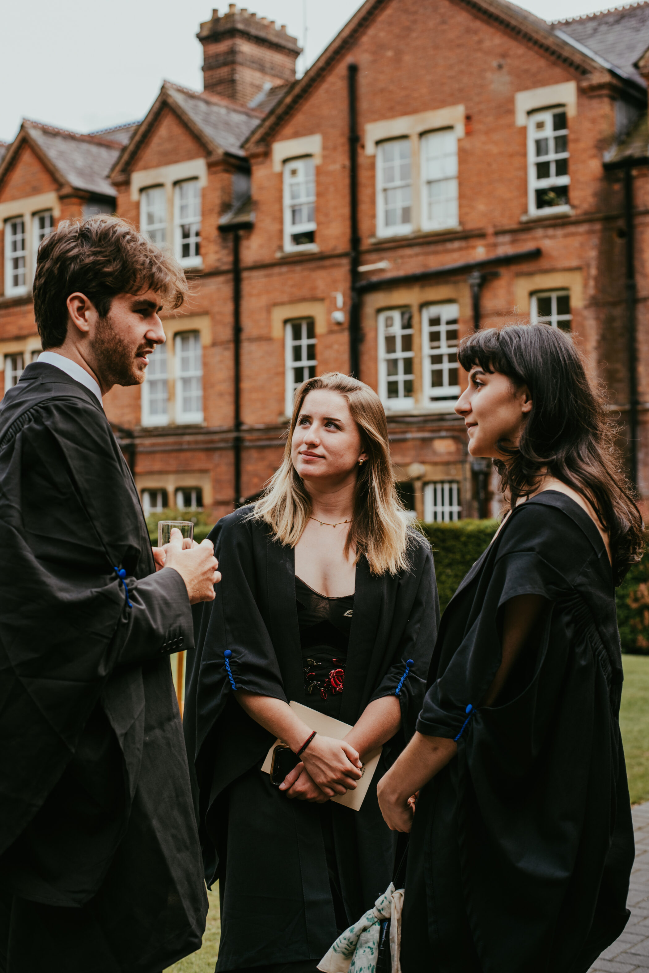 Students wearing gowns